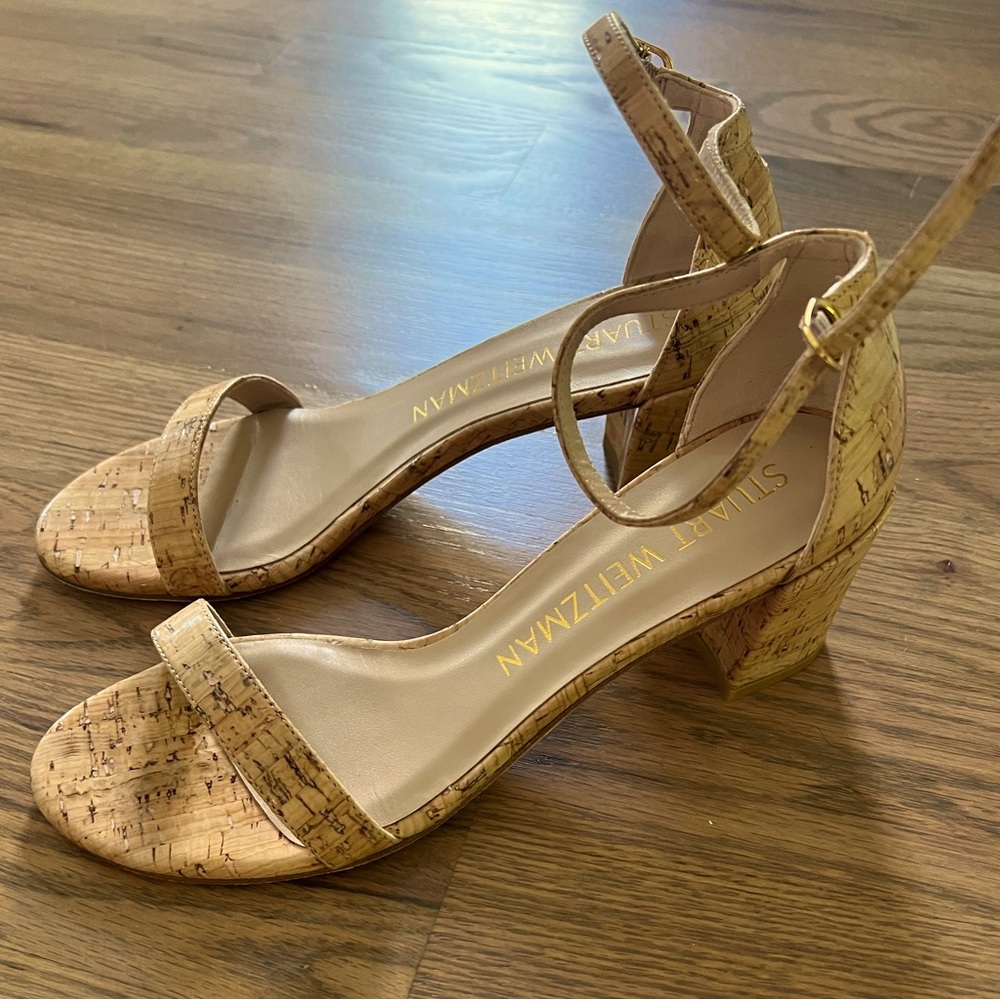 Stuart Weitzman Brand New Block Heel Cork Sandals